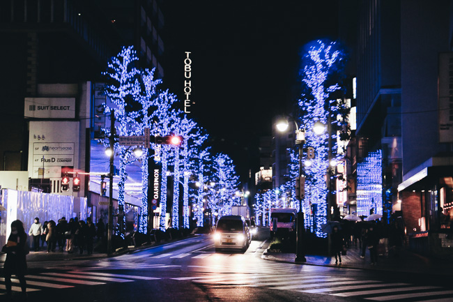 Blue Cave Illumination Shibuya 2016-17 - at the pole - Unseen J