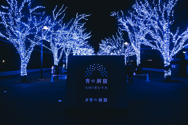 Blue Cave Illumination Shibuya 2016-17 - entrace - Unseen Japan